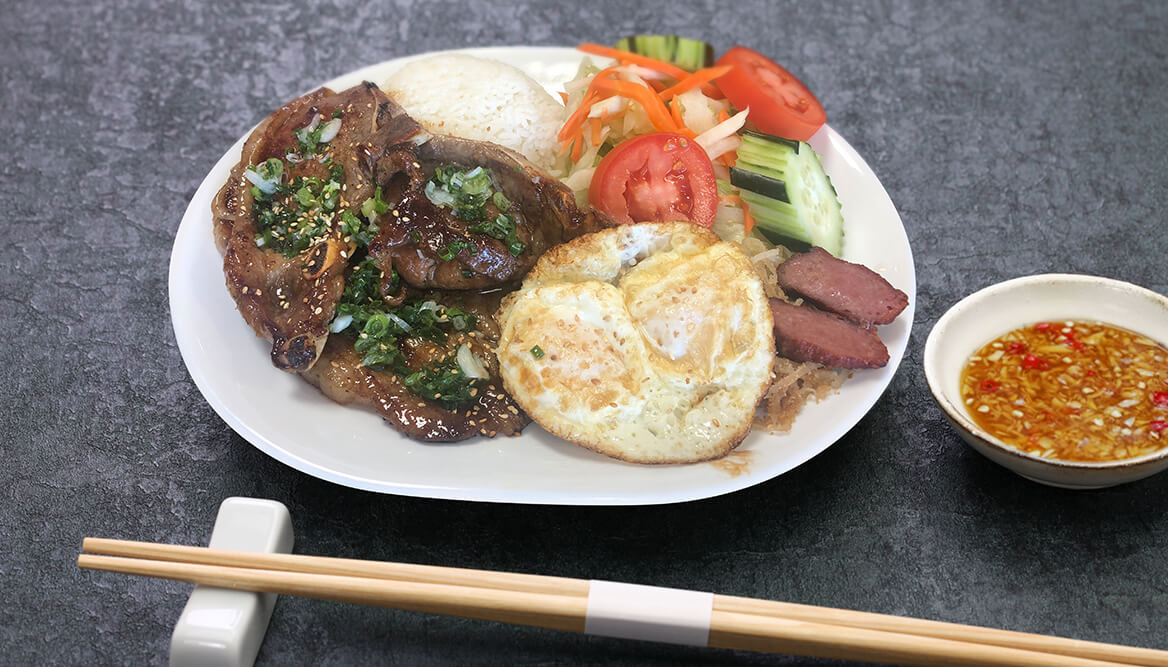 Grilled Pork Chop Rice Platter
